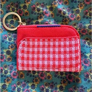 {Rothy’s} EEUC Keychain Wallet Gingham Poppy